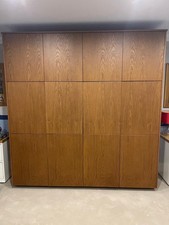 Large, Oak Veneer Storage /