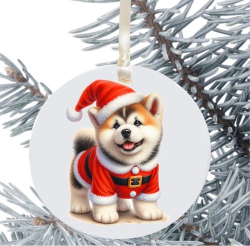 Akita dog hanging - dog, bauble