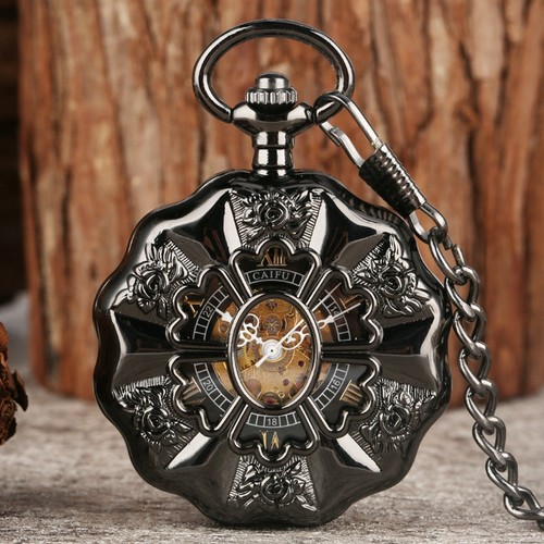 Black half hunter hand - black,