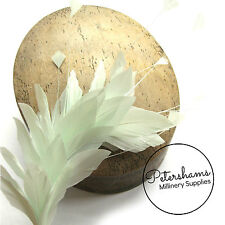 Stripped Diamond Coque & Goose Feather Wired Millinery Fascinator Hat Mount 