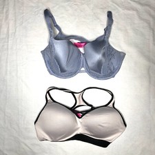 LOT OF 2 La Senza 38DD Brassieres Bras Blue, Beige/Tan