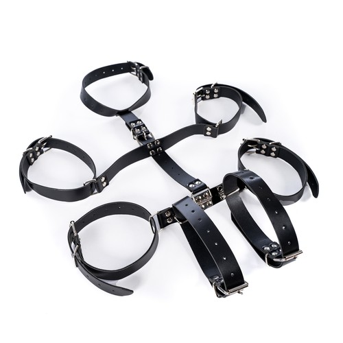 Faux leather neck collar - faux,