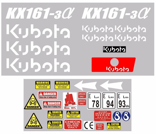 Decal sticker set kubota - decal,