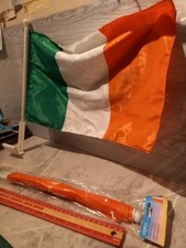 10 X Car Window Flag 12"x18" Ireland Tri Colour Irish Eire Sports Decor Man Cave