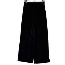 COS Navy Blue Corduroy Wide Leg Cuffed Trouser Pants - 4