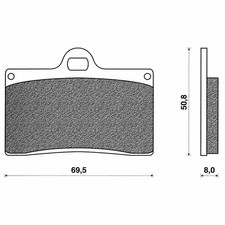 Pair Brake Pads RS 250 TZR 125