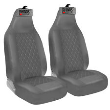 FOR VAUXHALL CORSA B C D - LUXURY GREY QUILTED DIAMOND LEATHER CAR SEAT COVERS