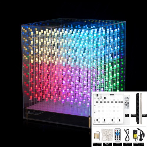 Rgb led cube 8x8x8 full - led,
