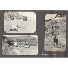 POOLE Holiday Makers at Canford Cliffs - 3x Vintage Photographs c1930