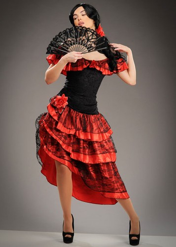 Ladies red spanish senorita - ladies,