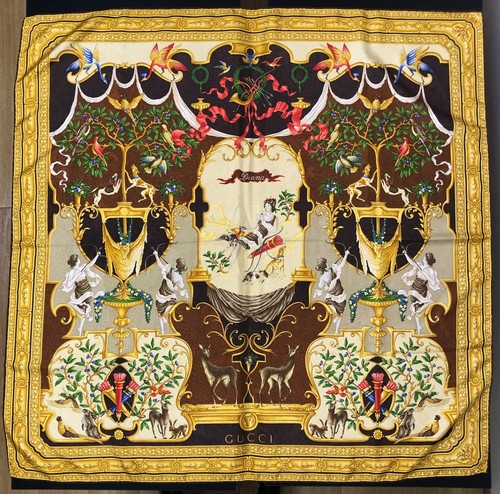 Vintage gucci silk scarf - gucci,