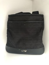 Armani Jeans Black/Grey Aj Design Shoulder Bag Messenger/Satchel
