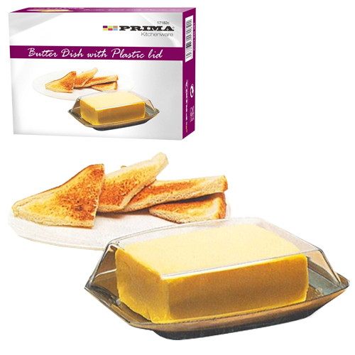 Butter dish with plastic - with, lid
