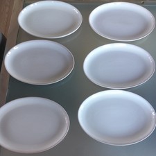 SET OF 6 DENBY WHITE SPECKLE
