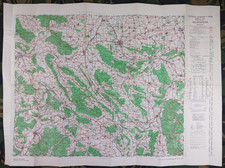 Original WW2 Allied map of GERMANY entitled "HILDESHEIM" (1944) Scale 1:100,000