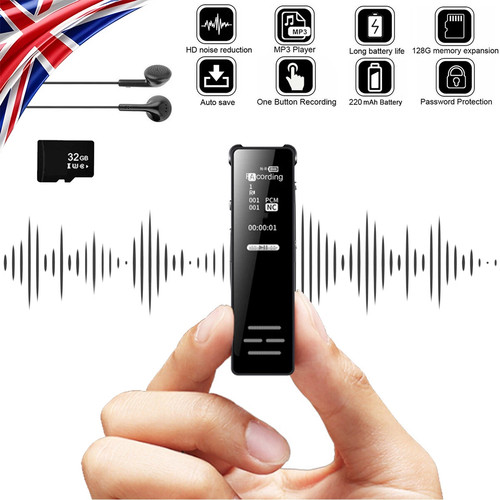Voice activated 32g mini spy - activated,