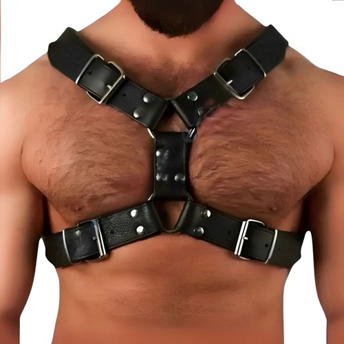 Leather chest harness - chest, strap