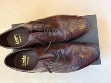 Loake 302CHRG Dark Brown premium Brogue Goodyear welted rubber soles Size 11G