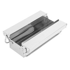 Cantilever Tool Box 2 Tier 3 Tray Stainless Steel Portable Expandable Tool Stora