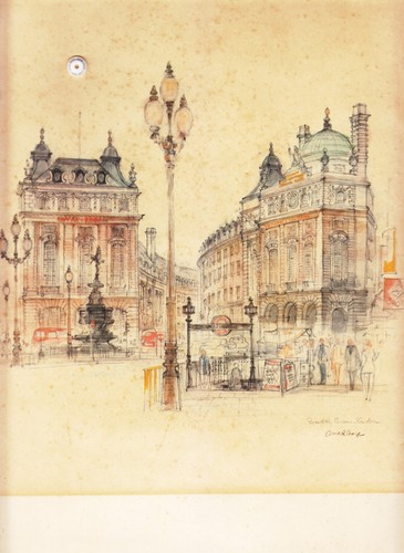 Pair london signed - pair, watercolour