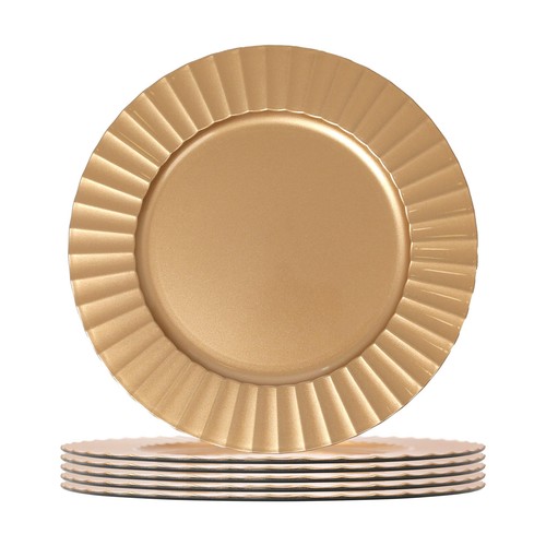Round charger plates 33cm - 6x,