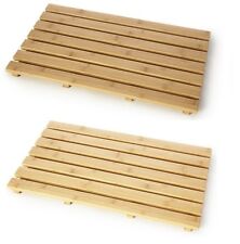 Natural Wood Bamboo Wooden Duck Board Rectangular Bathroom Bath Shower Mat New