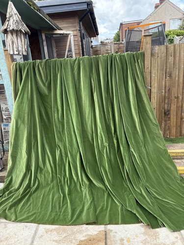 Vintage cotton velvet - velvet, green