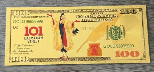 Gold foil plated cruella - foil, de