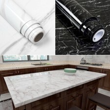 Wallpaper Marble / Wood Texture Sticker Cupboard Table Furniture Cover Adhesive