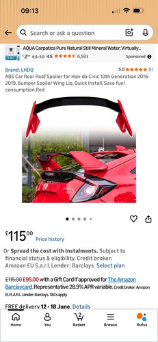 Rear trunk spoiler - rear,