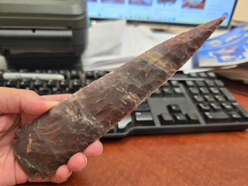 Agate stone spearhead - stone,