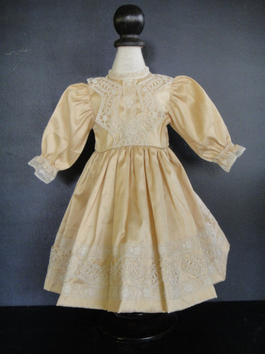Beige silk dress - beige, for