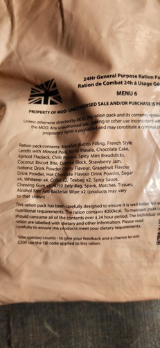 New meal british army - meal, 24