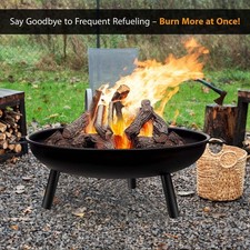 24" Round Fire Pit Folding