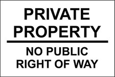  Private property no public