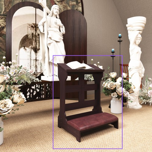 Wooden prayer bench - prayer, stool