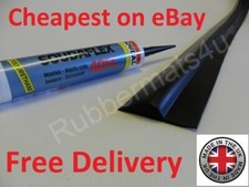 RUBBER Garage Door Floor Threshold Weather Draught Excluder Seal + FREE Adhesive
