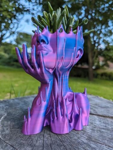 Head planter melted - head, planter,