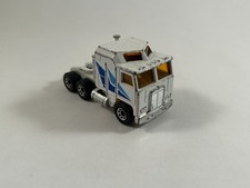 Vintage Matchbox Superfast #45 Kenworth Cabover Aerodyne White & Blue