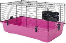 Savic Nobby Ambiente Hamster Gerbil Mouse Cage Plus Hay Rack, 80 cm, Pink