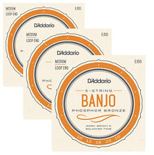 D'Addario EJ55 Medium Banjo Strings Phosphor Bronze X3 SETS