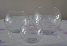 Clear Glass Flower Round Ball
