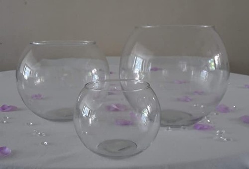 Clear glass flower - flower, ball