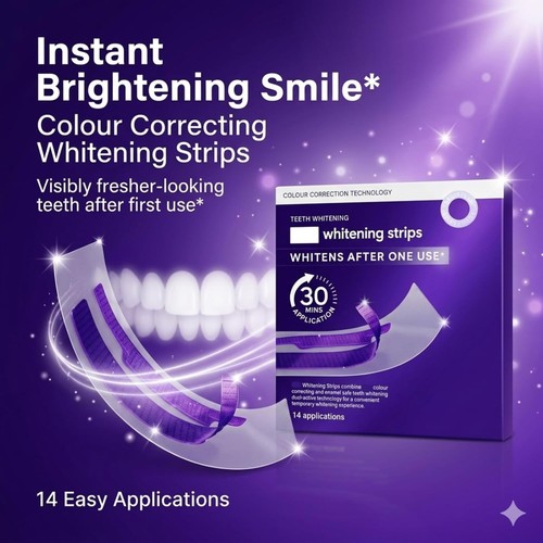 Purple teeth whitening strips - purple,