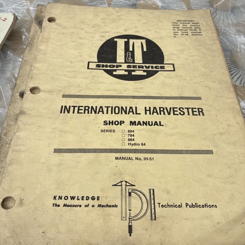 Shop manual international - manual,