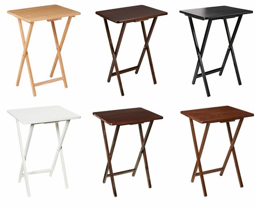 Folding snack table wooden - folding,