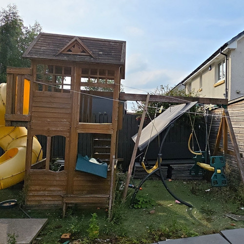 Wooden climbing frame - climbing,