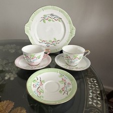 Royal Staffordshire Floral Glory Harlequin Coloured Tea Set, Cup/Saucer