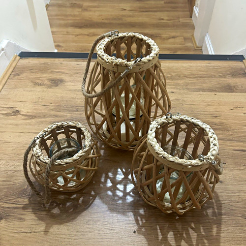 Set rustic natural rattan - 3,