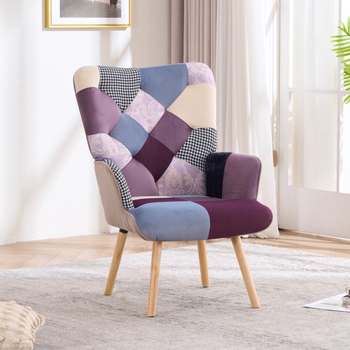 Fashion patchwork accent chair - fashion,